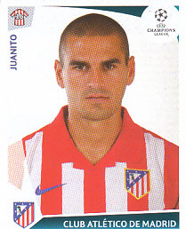 Juanito Atletico Madrid samolepka UEFA Champions League 2009/10 #246